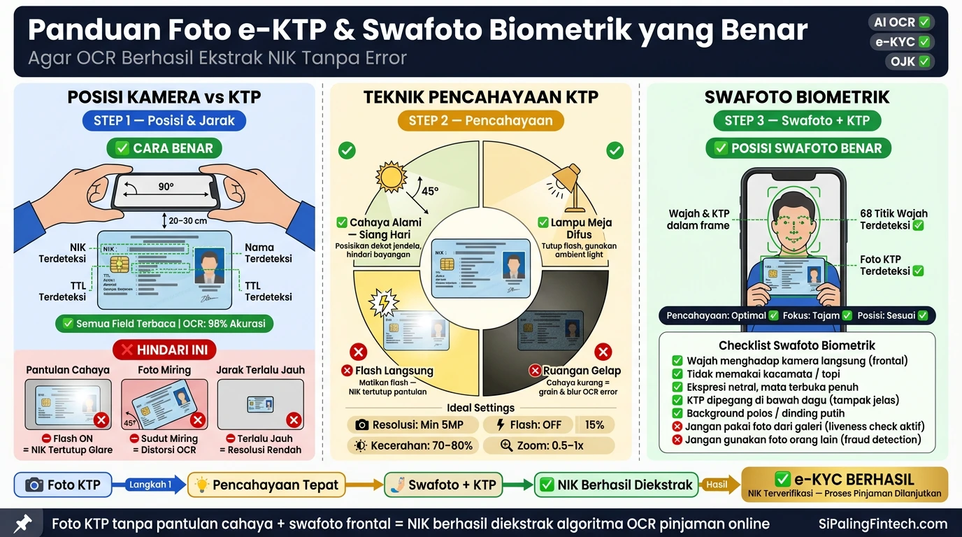 Cara foto KTP dan swafoto biometrik untuk syarat pinjaman online