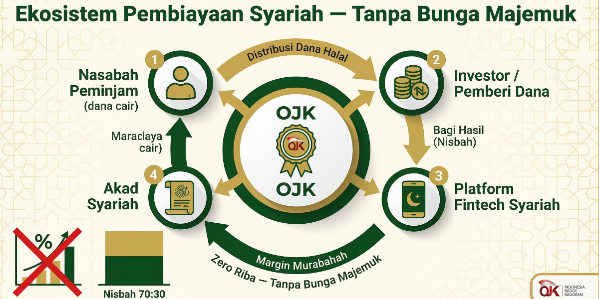Komparasi 7 aplikasi pinjaman online pinjol syariah resmi OJK bebas riba.
