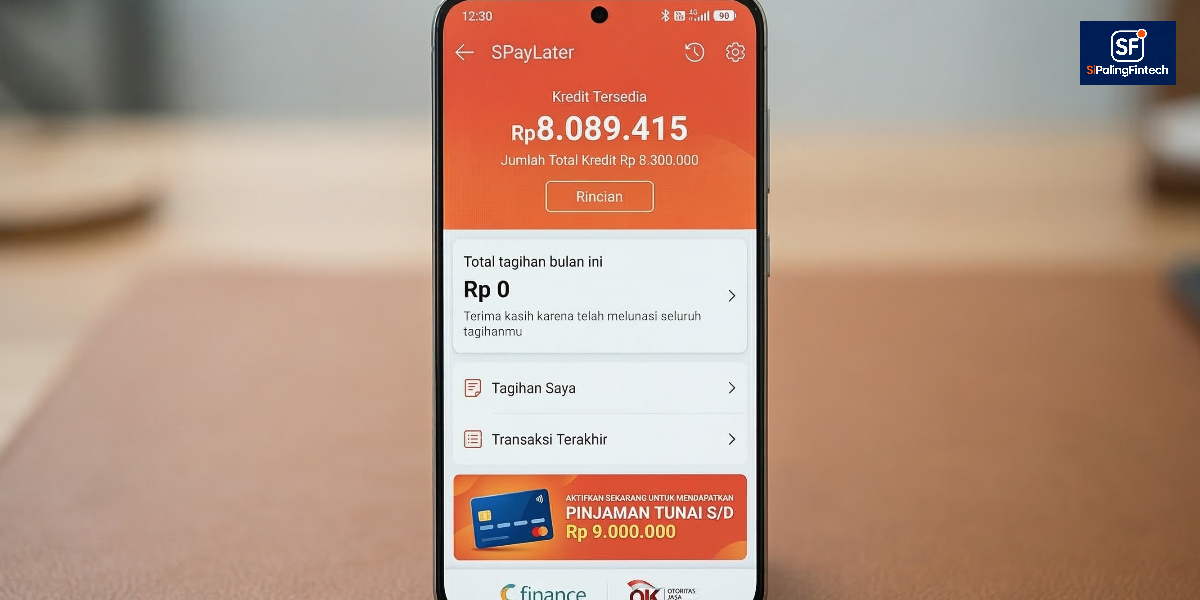Simulasi perhitungan bunga dan biaya penanganan fitur Shopee PayLater resmi OJK.