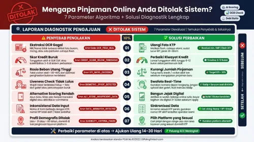 Daftar penyebab utama dan solusi pengajuan pinjaman online ditolak oleh sistem algoritma fintech